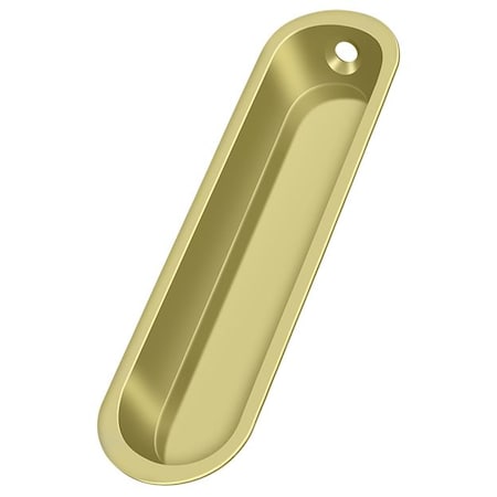 Deltana Flush Pull, 4" X 1" X 1/2" Bright Brass FP828U3