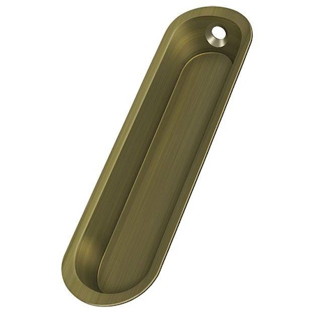 Deltana Flush Pull, 4" X 1" X 1/2" Antique Brass FP828U5