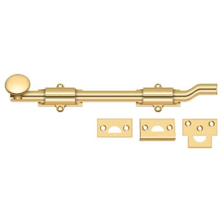 Deltana Surface Bolt With Off-Set, Heavy Duty Lifetime Brass 10" FPG10CR003