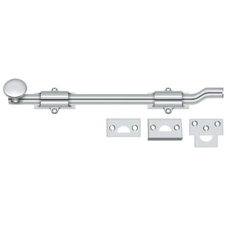 Deltana Surface Bolt With Off-Set, Heavy Duty Bright Chrome 12" FPG1226