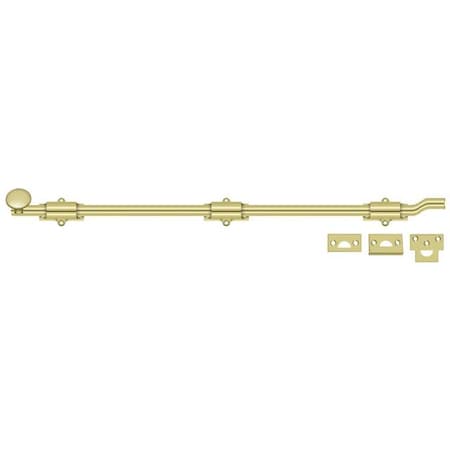 Deltana Surface Bolt With Off-Set, Heavy Duty Bright Brass 26" FPG263