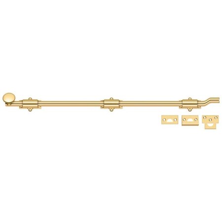 Deltana Surface Bolt With Off-Set, Heavy Duty Lifetime Brass 26" FPG26CR003