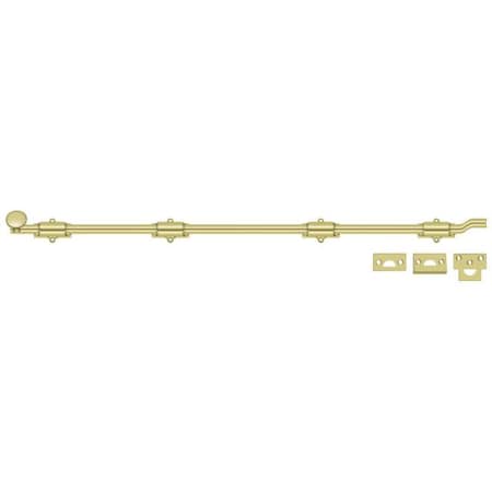 Deltana Surface Bolt With Off-Set, Heavy Duty Bright Brass 42" FPG423