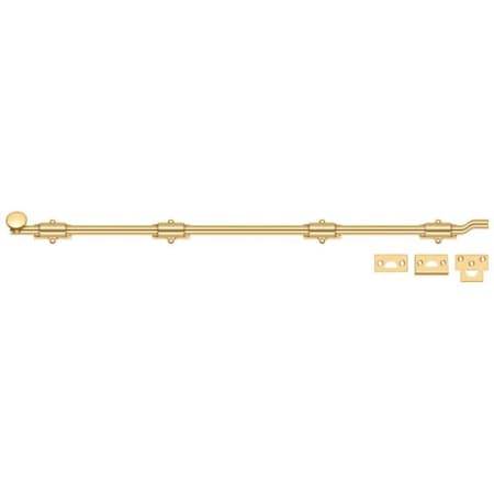 Deltana Surface Bolt With Off-Set, Heavy Duty Lifetime Brass 42" FPG42CR003