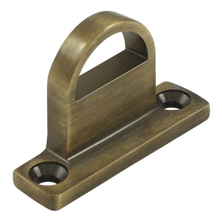 Deltana Heavy Duty Bracket For Heavy Duty Bolt, Solid Brass Antique Brass FPGHDBU5