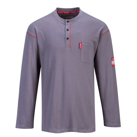 Portwest Men FR Henley Shirt, Button, Cotton 5XL FR02