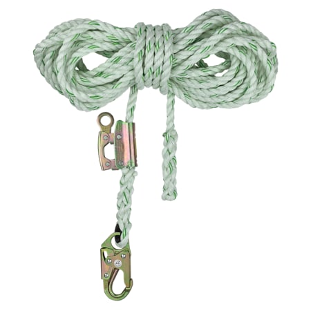Safewaze Rope Grab with Lifeline, For Rope Size 5/8", Zinc Plated Steel FS700-50GA