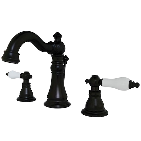 American Patriot Dual Handle FSC1975APL 8" Widespread Lavatory Faucet, 8" to 16" Mount, Oil Rubbed Bronze 3 Hole FSC1975APL