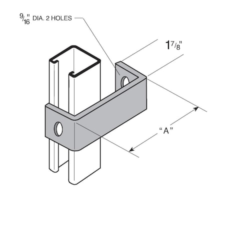 Flex-Strut Clevis, 5", 2-Hole FS-5324-5 E/G