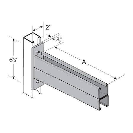 FLEX-STRUT Bracket, Double-Channel, 18" FS-5637-18 E/G