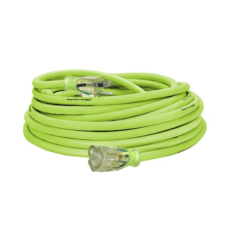 Flexzilla SJTW Extension Cord, 12 AWG, Outdoor, 12/3, 1 Outlets, Green, 50 ft FZ512830