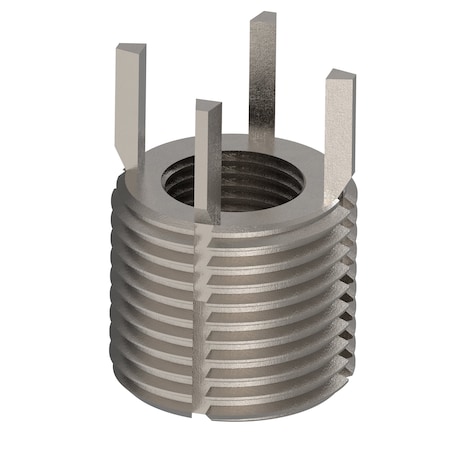 Zoro Select Key Locking Thread Insert, Extra Heavy Wall, 4 Keys, 5/8"-18 Int Thrd Sz, 1"-12 Ext Thrd Sz, 10 PK 217-076540