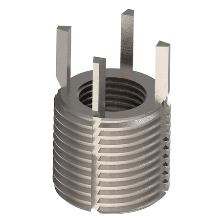 Zoro Select Key Locking Thread Insert, Extra Heavy Wall, 4 Keys, 9/16"-18 Int Thrd Sz, 7/8"-14 Ext Thd Sz, 10 PK 217-076539