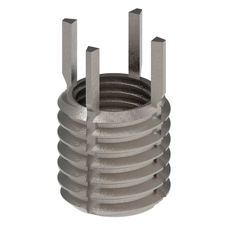 Zoro Select Key Locking Thread Insert, Thin Wall, 4 Keys, 7/16"-20 Int Thrd Sz, 9/16"-12 Ext Thrd Sz, 10 PK 217-076525