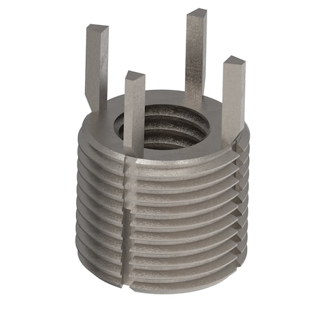 Zoro Select Key Locking Thread Insert, Extra Heavy Wall, 4 Keys, 5/8"-11 Int Thrd Sz, 1"-12 Ext Thrd Sz, 10 PK 217-077340