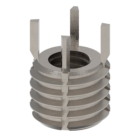 Zoro Select Key Locking Thread Insert, Extra Heavy Wall, 4 Keys, 3/8"-16 Int Thrd Sz, 5/8"-11 Ext Thrd Sz, 10 PK 217-076336