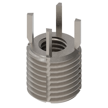 Zoro Select Key Locking Thread Insert, Heavy Wall, 4 Keys, M8-1.25 Int Thrd Sz, M14-1.50 Ext Thrd Sz, 10 PK 217-077366