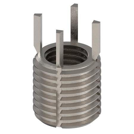 Zoro Select Key Locking Thread Insert, Thin Wall, 4 Keys, M10-1.25 Int Thrd Sz, M14-1.50 Ext Thrd Sz, 10 PK 217-076555