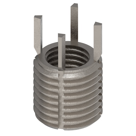 Zoro Select Key Locking Thread Insert, Thin Wall, 4 Keys, M10-1.25 Int Thrd Sz, M14-1.50 Ext Thrd Sz, 10 PK 217-077555