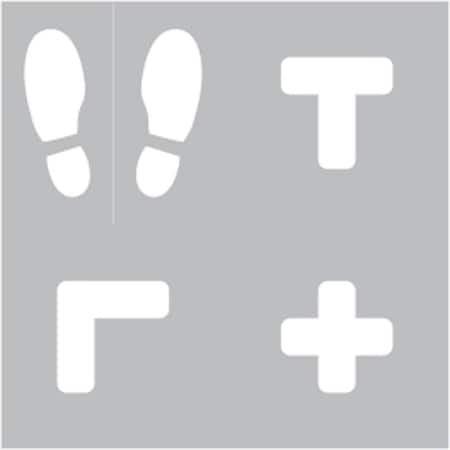 Visual Workplace Floor Stencil, 24"x24", Marking Shapes 60-1924-2424-DI685