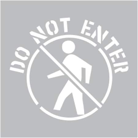 Visual Workplace Floor Stencil, 24"x24", Do Not Enter 60-1924-2424-EN635