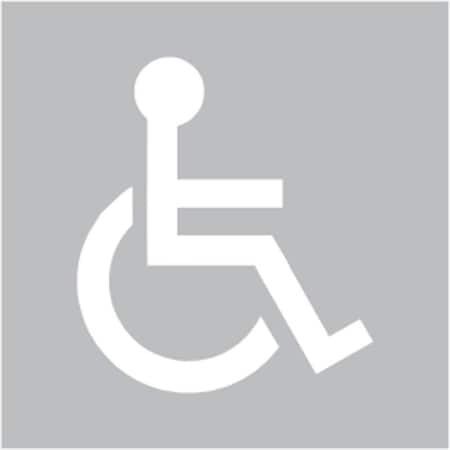 Visual Workplace Floor Stencil, 24"x24", Handicapped 60-1924-2424-SA470