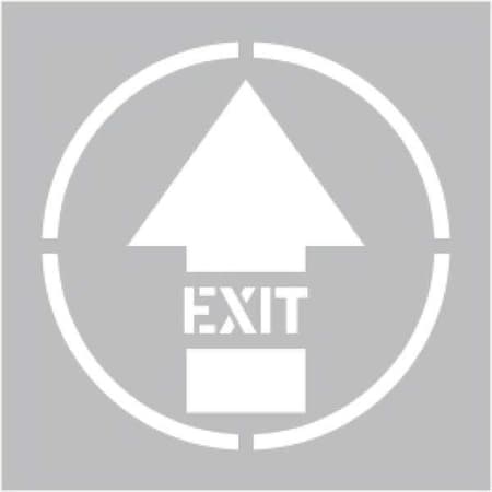 Visual Workplace Floor Stencil, 24"x24", Exit 60-1924-2424-EN659