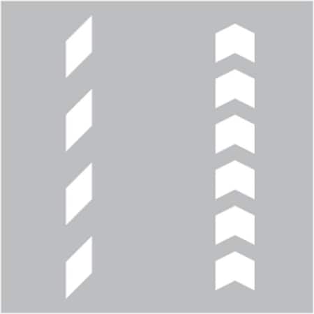 Visual Workplace Floor Stencil, 24"x24", Chevron Arrows 60-1924-2424-DI684