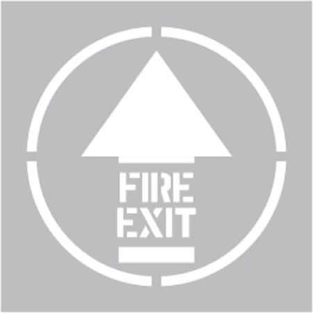 Visual Workplace Floor Stencil, 24"x24", Fire Exit 60-1924-2424-FI710