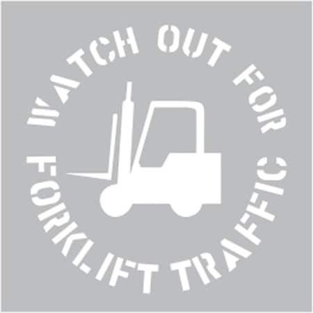 Visual Workplace Floor Stencil, 24"x24", Forklift Traffic 60-1924-2424-TR429