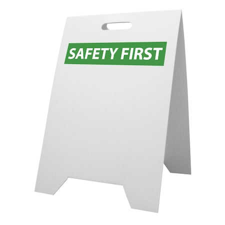 Visual Workplace A Frame, Corrugate, 16"x24", Safety 60-1904-AF1624-SF601