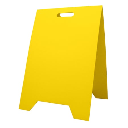 Visual Workplace A Frame Sign, Corrugate, 16"x24", Yellow 15-1904-AF1624-618
