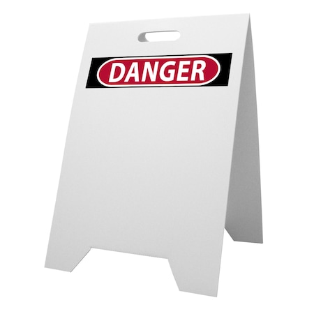 Visual Workplace A Frame, Corrugate, 12"x18", Danger 60-1904-AF1218-D601