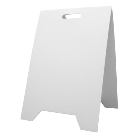 Visual Workplace A Frame Sign, Corrugate, 16"x24", White 15-1904-AF1624-601