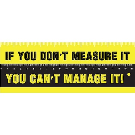 Visual Workplace Lean Banner, 13 oz., 3 ft.x8 ft., Measure 60-45-3696-L756
