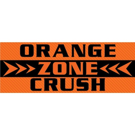 Visual Workplace Safety Banner, 13 oz., 3ft.x8ft., Orange Crush 60-45-3696-TR770