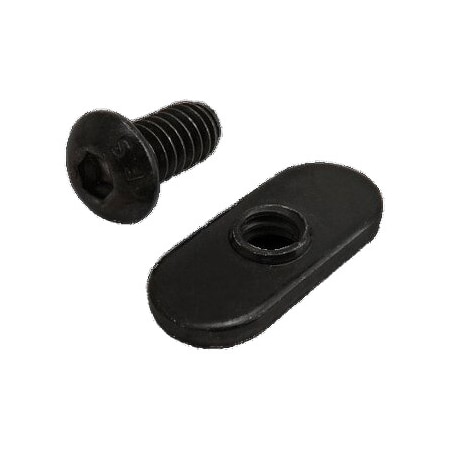 80/20 1/4"-20 Socket Head Cap Screw, Button-Head, Black Zinc Plated Steel, 1/2 in Length 3393