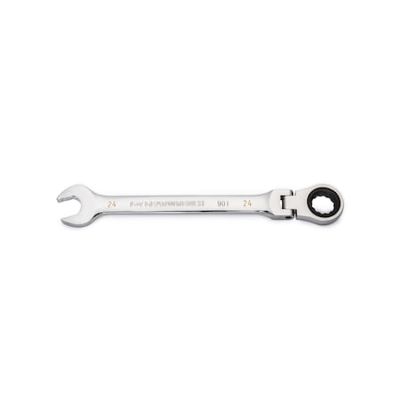 Gearwrench 24mm 90-Tooth 12 Point Flex Head Ratcheting Combination Wrench 86724