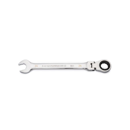 GEARWRENCH Combination Ratcheting Wrench, 24 mm 90T 86724