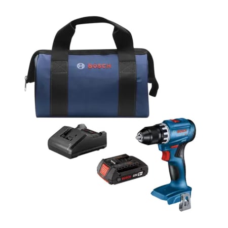 Bosch Cordless Drill, 1/2 in, 18V DC GSR18V-400B12