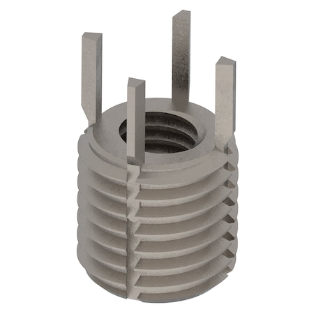 Zoro Select Key Locking Thread Insert, Thin Wall, 4 Keys, M6-1.00 Int Thrd Sz, M10-1.25 Ext Thrd Sz, 10 PK 217-077352