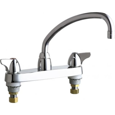Chicago Faucets Manual 8" Mount, Sink Faucet, Chrome plated 1100-L9E29VPABCP