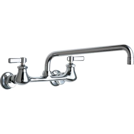 Chicago Faucet Manual Service Sink Faucet, 7-1/4" - 8-3/4" Mount, Chrome plated 540-LDL12VPAABCP