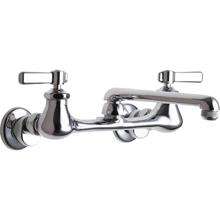 Chicago Faucet Manual Sink Faucet, 7-1/4" - 8-3/4" Mount, Chrome plated 540-LDE1ABCP
