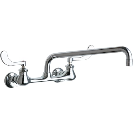 Chicago Faucet Manual Service Sink Faucet, 8" Mount, Chrome plated 631-L12WXFABCP
