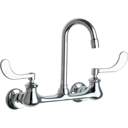 Chicago Faucet Manual Sink Faucet, 7-1/4" - 8-3/4" Mount, Chrome plated 631-VPAABCP
