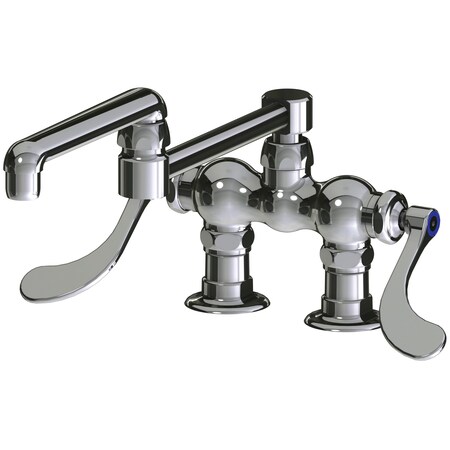 Chicago Faucet Manual Sink Faucet, 3-3/8" Mount, Chrome plated 772-DJ13-317XKABCP