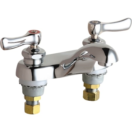 Chicago Faucet Manual Bathroom Faucet, 4" Mount, Chrome plated 802-244ABCP