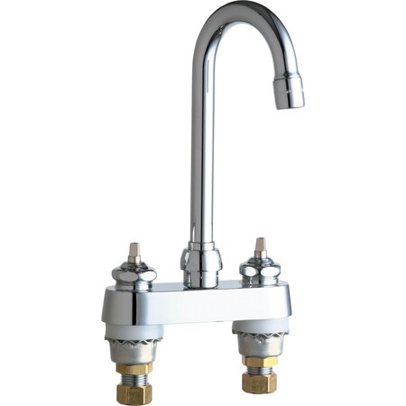 Chicago Faucet Manual Bar/Pantry Faucet, 4" Mount, Chrome plated 895-E35LEHAB