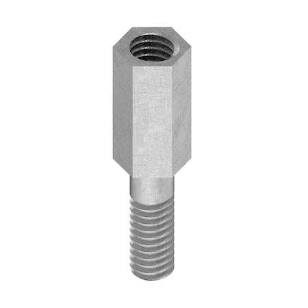 Zoro Select Hex Standoff, No. 8-32 Thrd Sz, 1/2 in L, 3/8 in Thrd L 18-8 Stainless Steel, Plain, 1/4" Hex, 10 PK HMF204-832-SS
